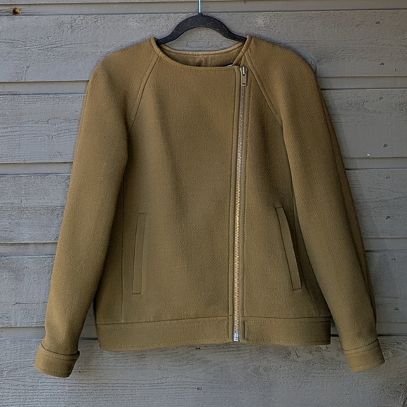 J. Crew Jackets & Blazers - J. Crew Double Cloth Wool Jacket in Olive Brown Size 6